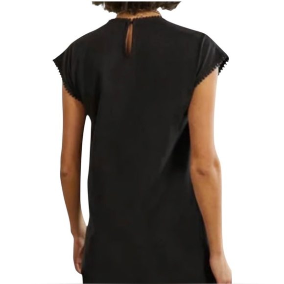 Boden Black Eyelet Mini Sheath Dress 100% Cotton. - Picture 2 of 6